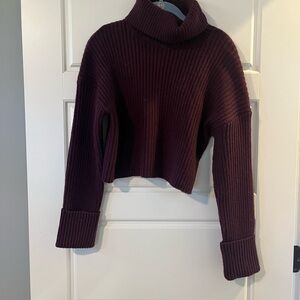 Altar'd State Deep Burgundy Cowl Neck Sweater